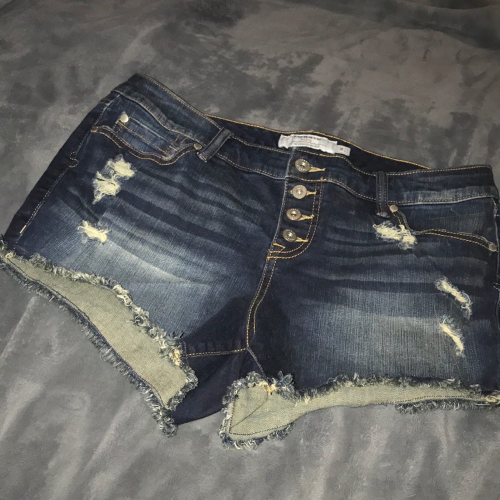 Torrid Button Fly Jean Shorts